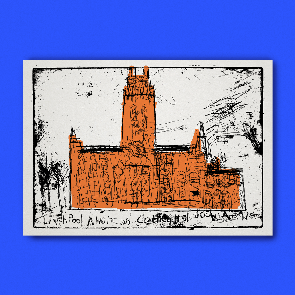 'Anglican Cathedral' by Joshua Henderson - Premium postcard print