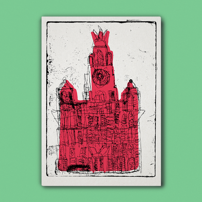 'Liver Building' by Joshua Henderson - Premium postcard print